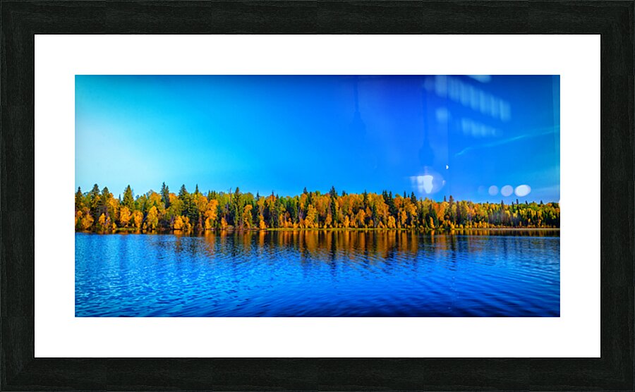 Fall shoreline Picture Frame print