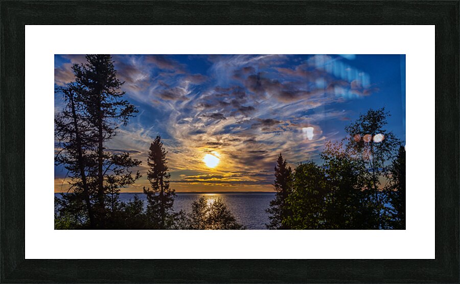 Black Lake Picture Frame print