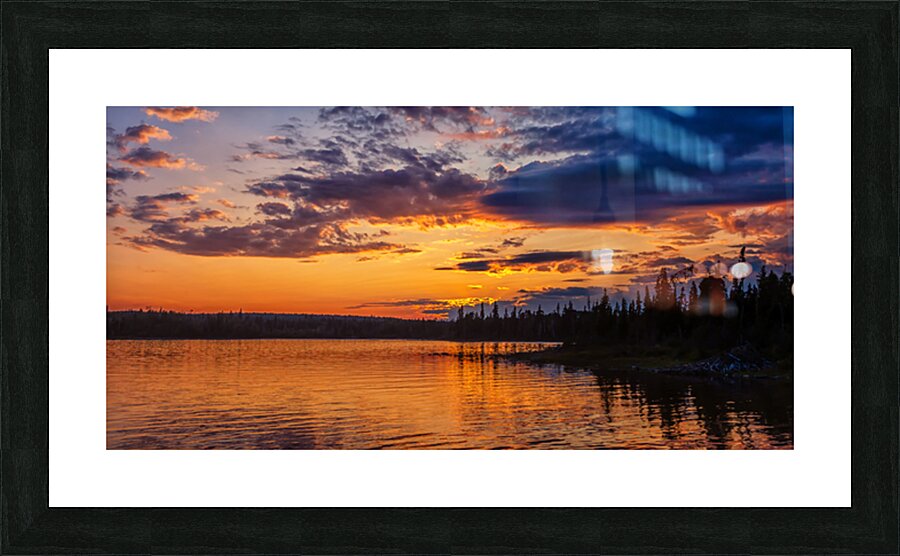 Sunset below Sluice Falls Picture Frame print