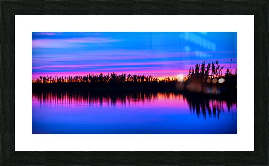 Sunset on Barker Lake Picture Frame print