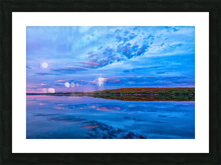 Oneman Lake sunset Picture Frame print