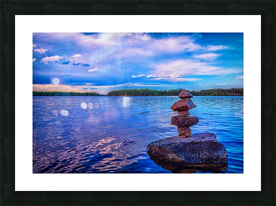 Caribou Lake Picture Frame print