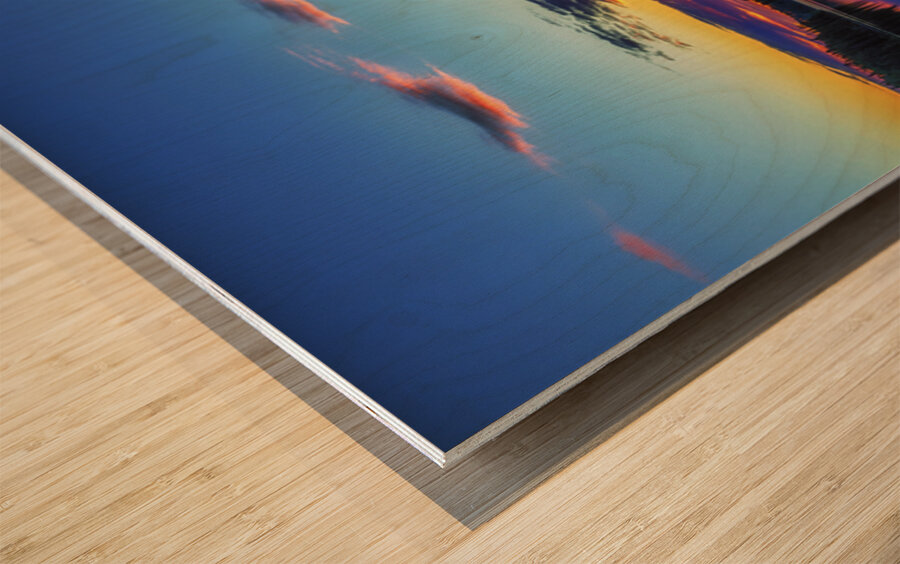 Mackay Lake Sunset Wood print