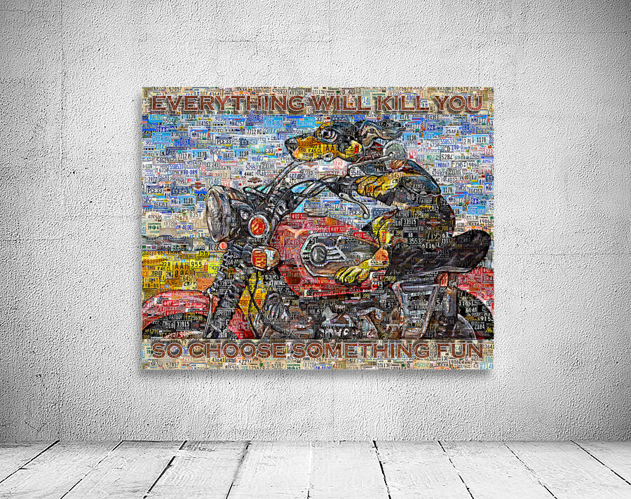 DOG RIDING BIKE Wall Preview