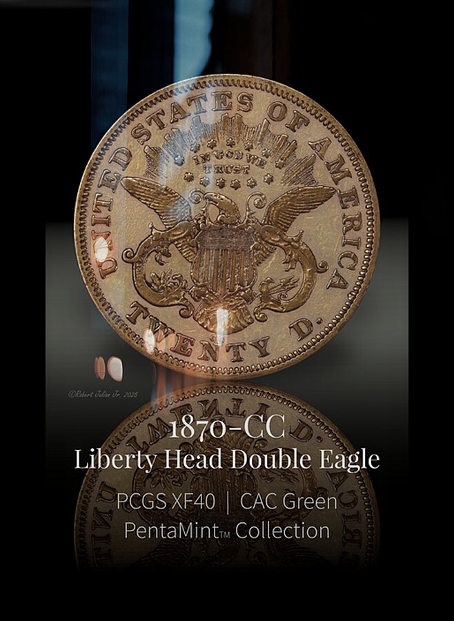 2000.1870 CC.5 Gilded Echo: The 1870-CC Double Eagle Picture Frame print