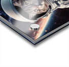 a captivating image of a cat wearing a space suit Acrylic print