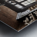 0 Rustic kitchen with exposed brick wall reclaime Metal print