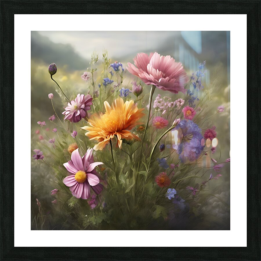 0 Flowers  Realistic or abstract floral arrangeme Picture Frame print
