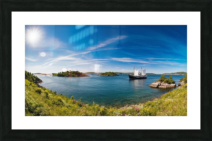 a breathtaking panoramic view of a sunny day on t Picture Frame print