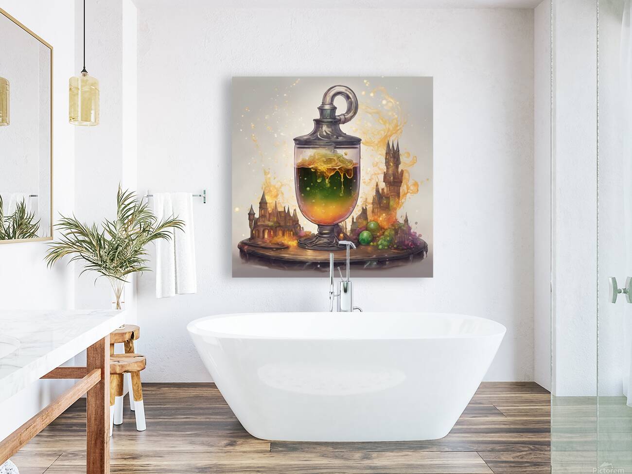 0 A A mesmerizingly bubbling coktail evoking the es... bubbling coktail evoking the es Reproduction