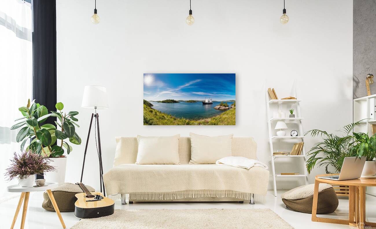 a breathtaking panoramic view of a sunny day on t Reproduction