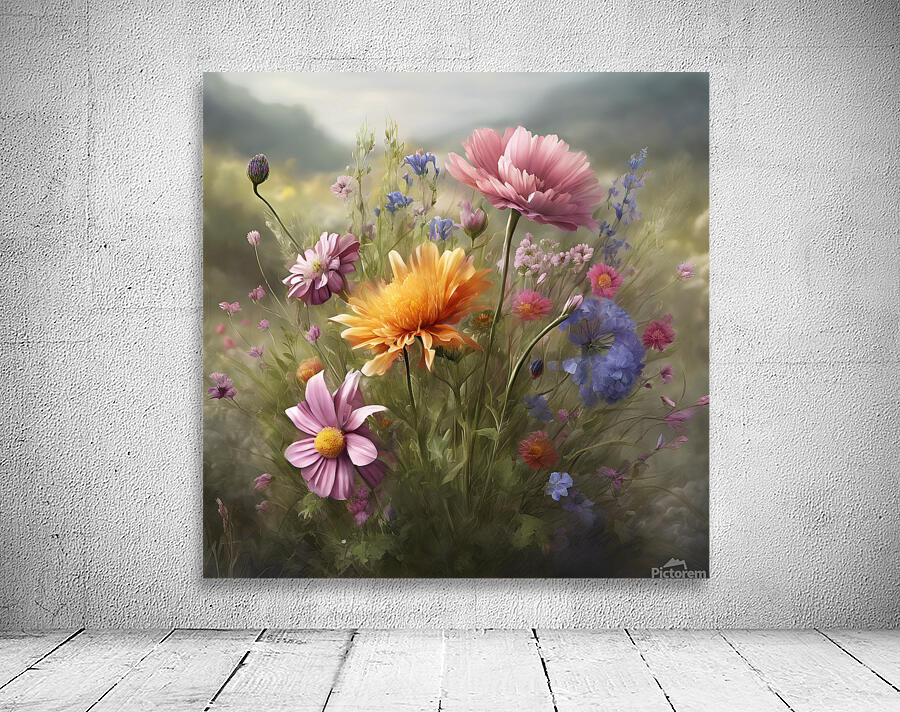 0 Flowers  Realistic or abstract floral arrangeme Wall Preview