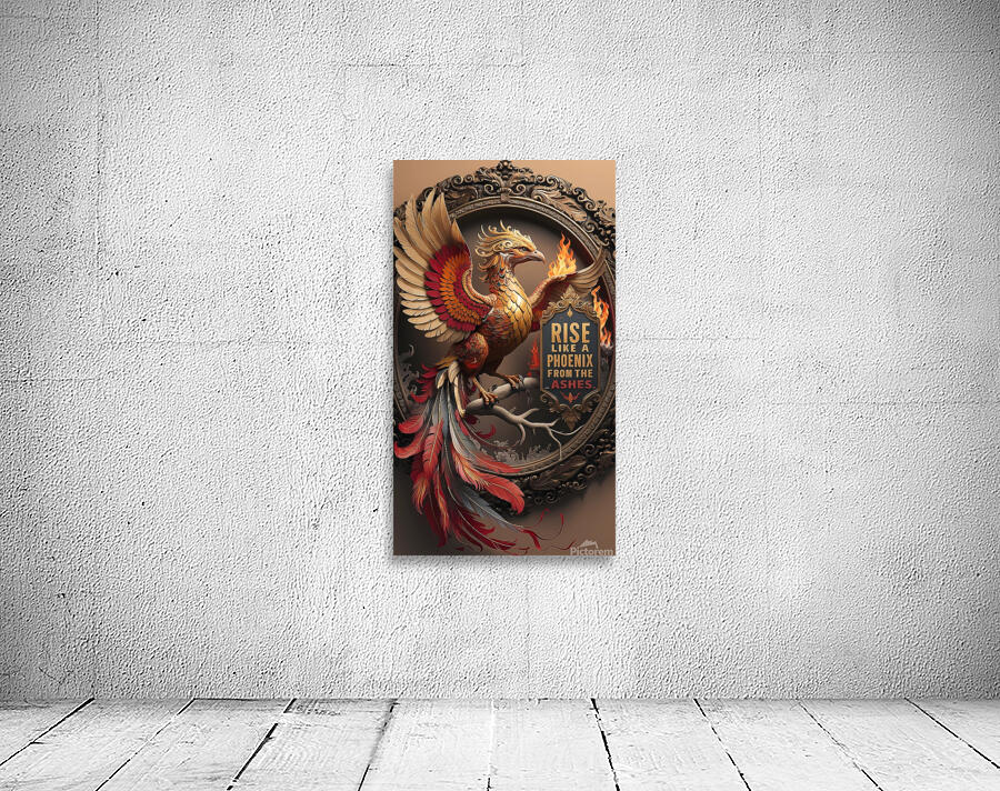 an intricately designed artwork of a majestic pho Wall Preview