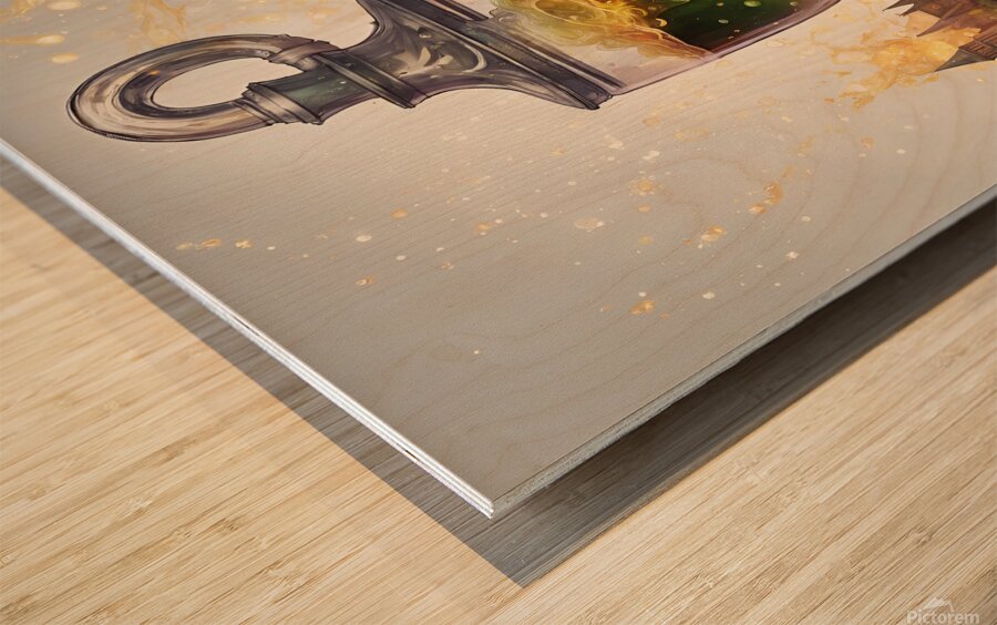 0 A A mesmerizingly bubbling coktail evoking the es... bubbling coktail evoking the es Wood print