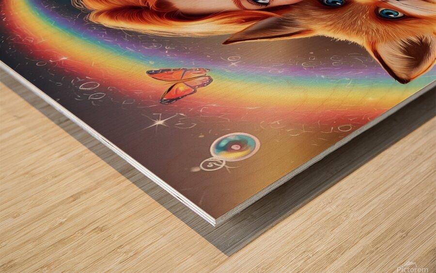 a captivating vexel art illustration captures a h Wood print