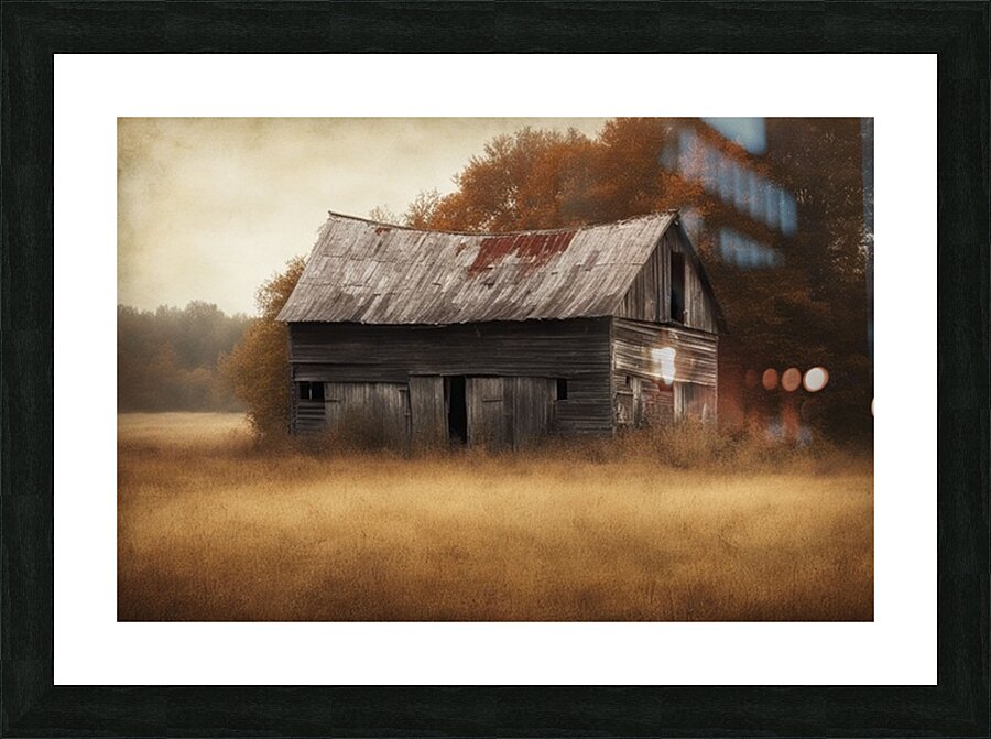 Weathered Barn Picture Frame print