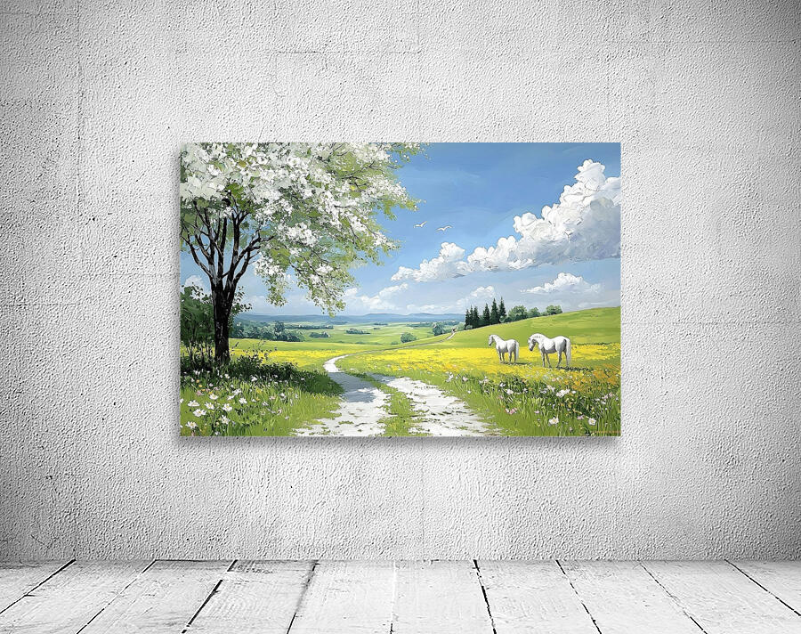 White Horses Wall Preview
