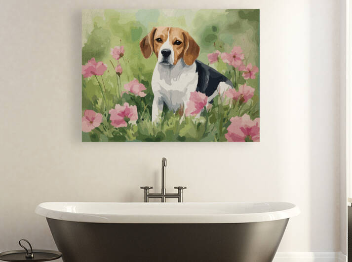 Blossoms and Beagle by Wissam Ramadan