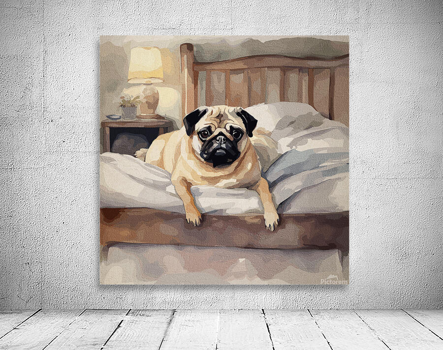 Pug Paws & Pillows Wall Preview