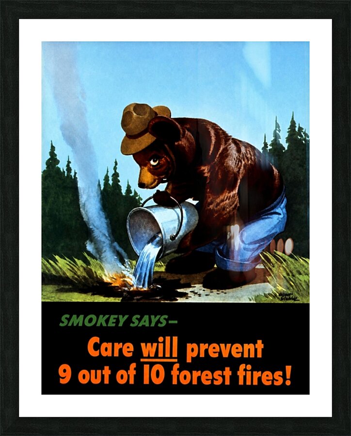 Smokey Bear Picture Frame print