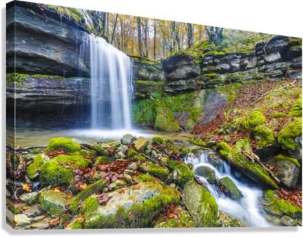 Waterfall. Cantabria Spain 03 Canvas Print