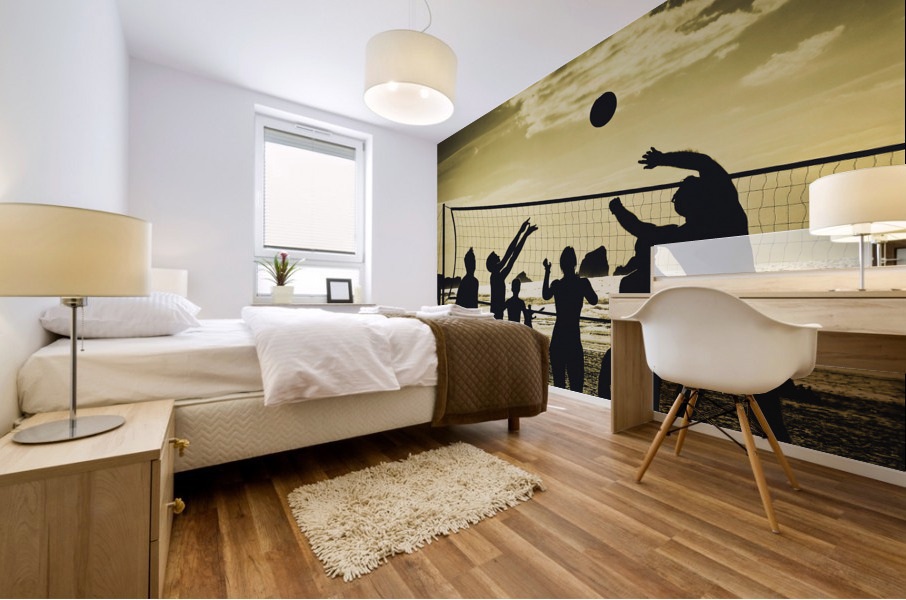 Beach volleyball Mural print