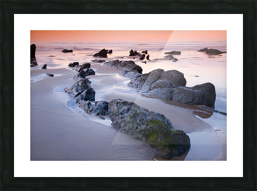 Barrika beach Picture Frame print