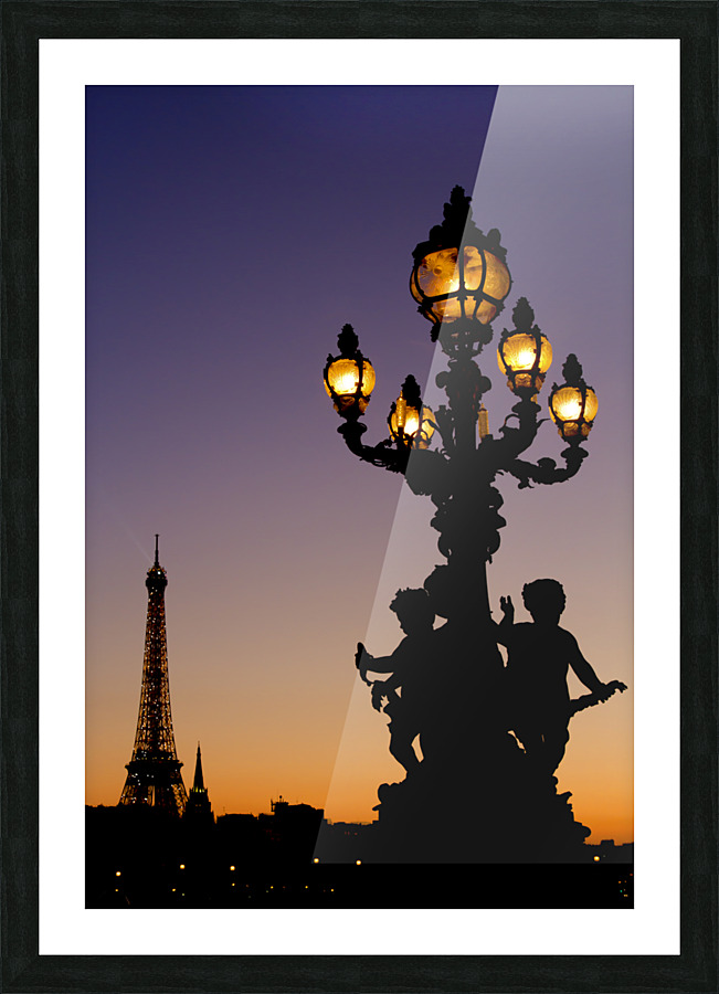 Paris sunset Picture Frame print
