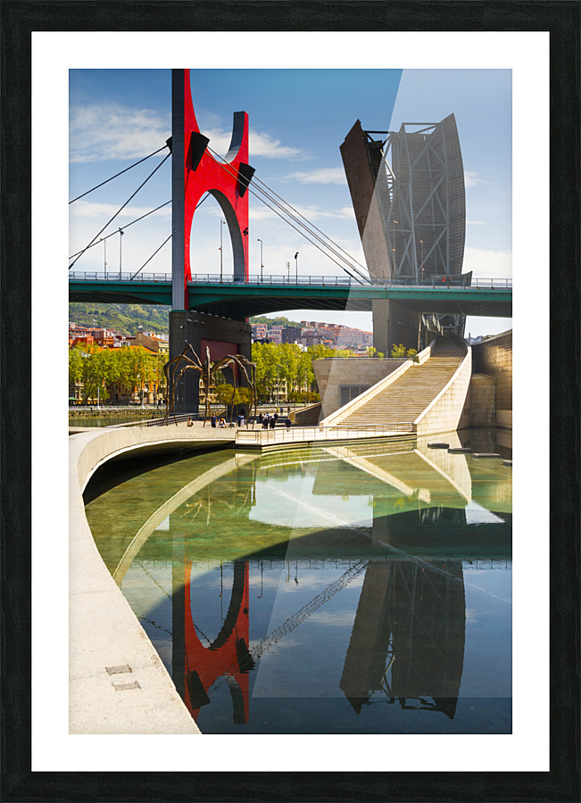 Bilbao cityscape 37 Picture Frame print