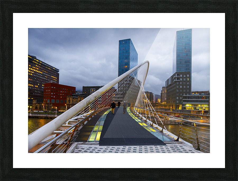 Bilbao cityscape 22 Picture Frame print
