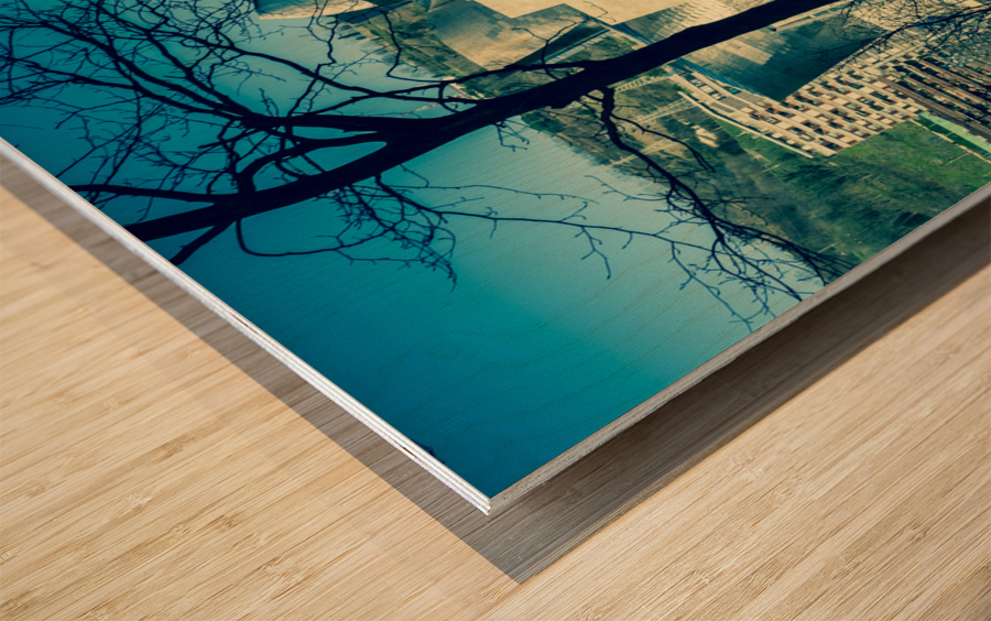 Bilbao cityscape 05 Wood print