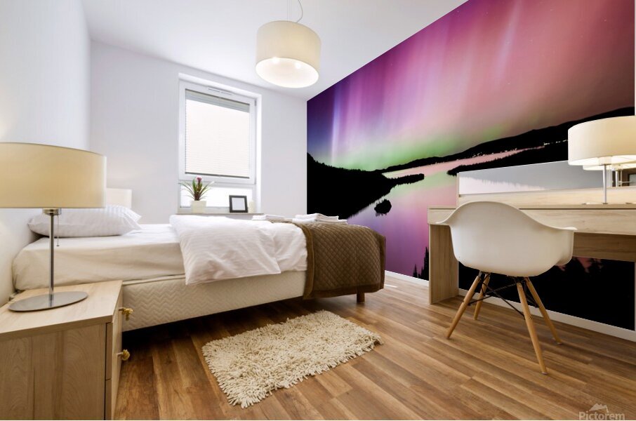 Emerald Bay Northern Lights Mural print