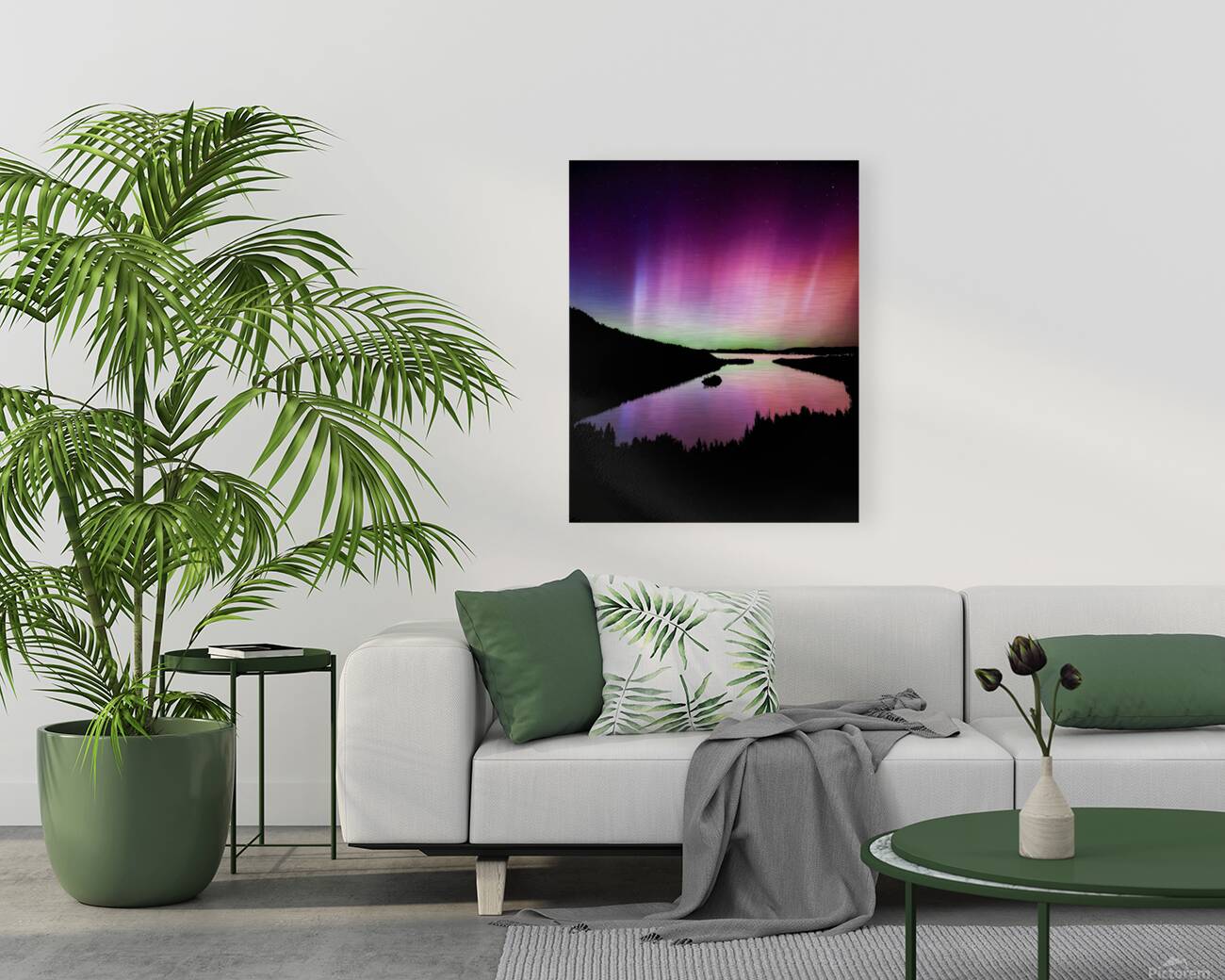 Emerald Bay Northern Lights Reproduction