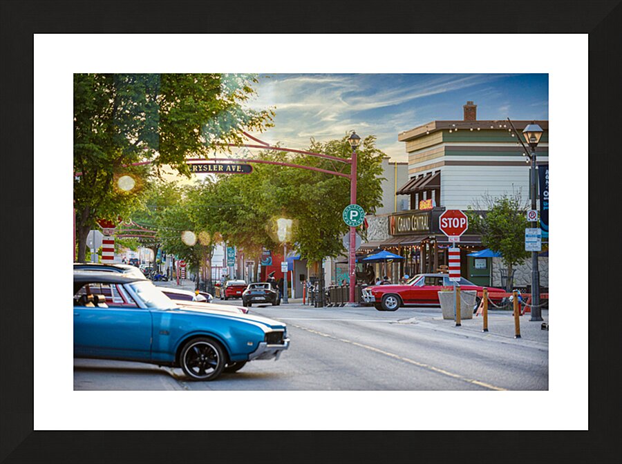 Vintage Car Night Picture Frame print