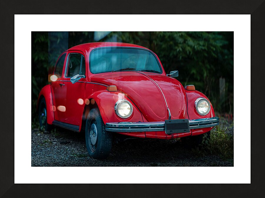 Vintage 70s Volkswagon Beetle Picture Frame print