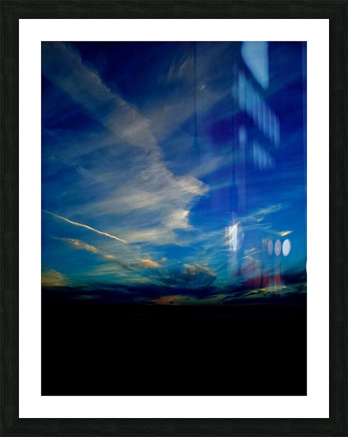 Crisscrossed Clouds Picture Frame print