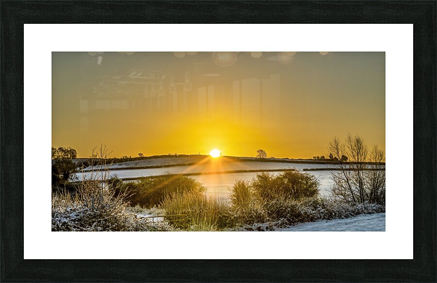 Sunrise over a Farmers field Picture Frame print