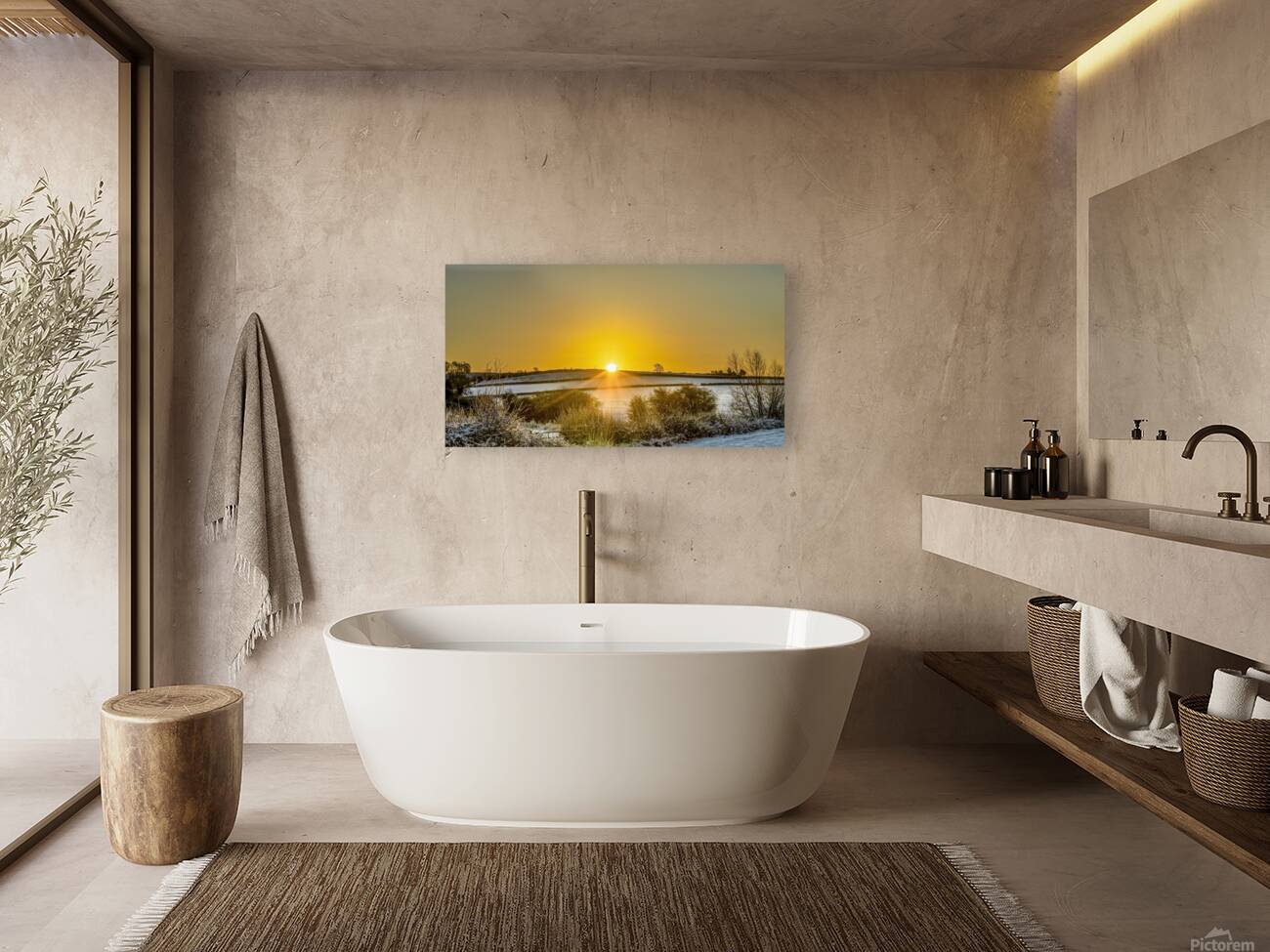 Sunrise over a Farmers field Reproduction