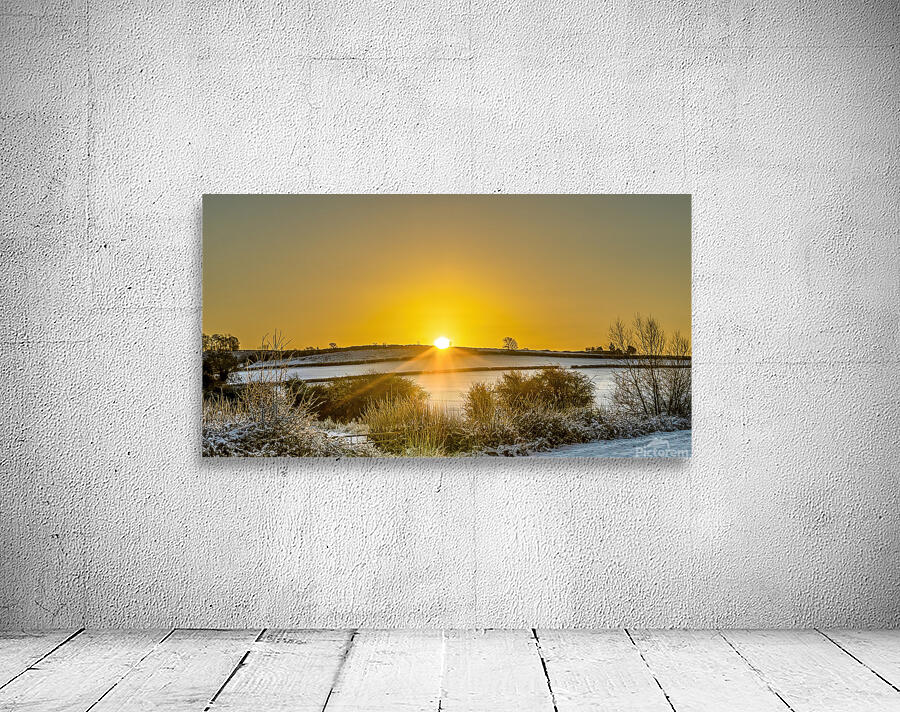 Sunrise over a Farmers field Wall Preview