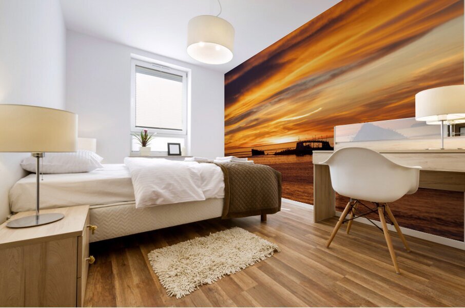 Seacliff Beach Sunset Mural print