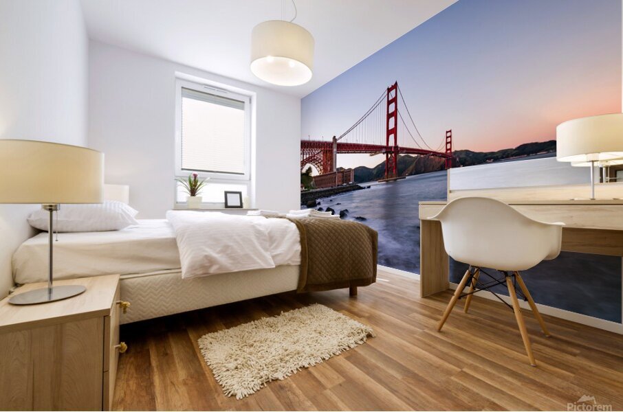 Golden Gate Bridge Sunset Mural print