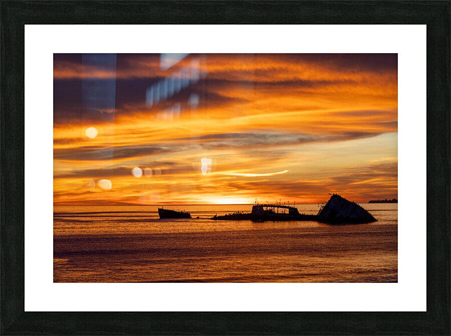 Seacliff Beach Sunset Picture Frame print