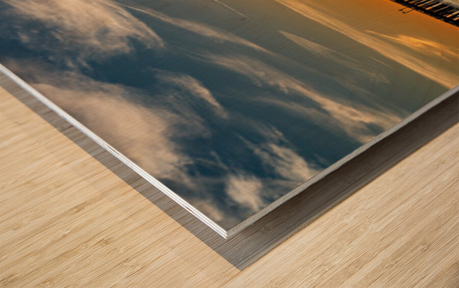 Capitola Sunset Wood print