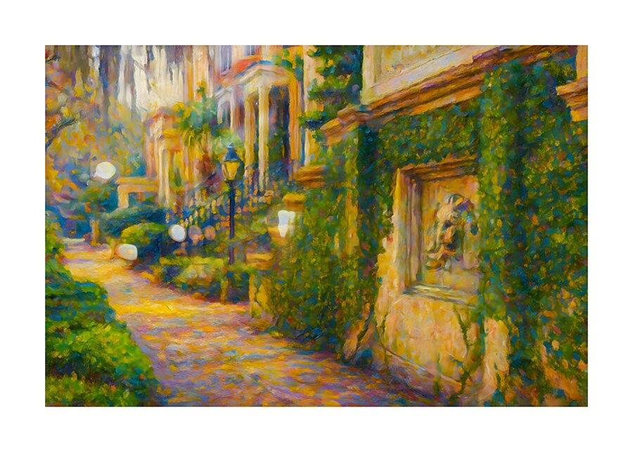 Savannah Sidewalk Picture Frame print