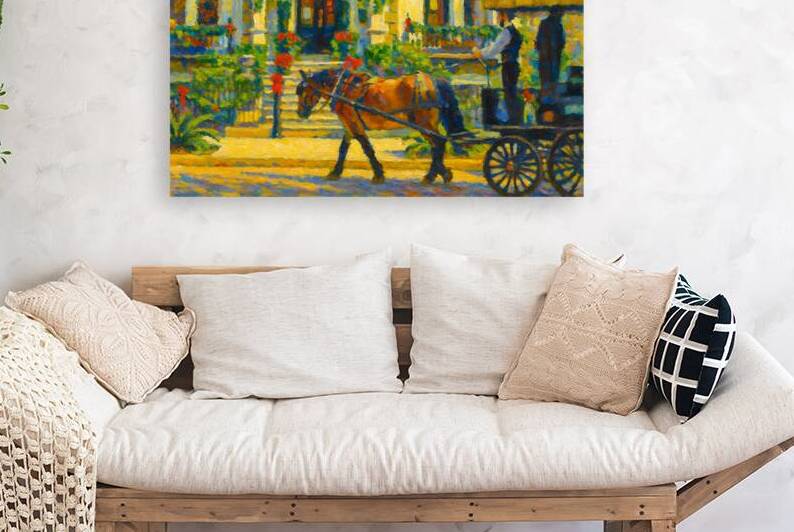 Christmas Carriage Ride Savannah by Joseph Ebberwein