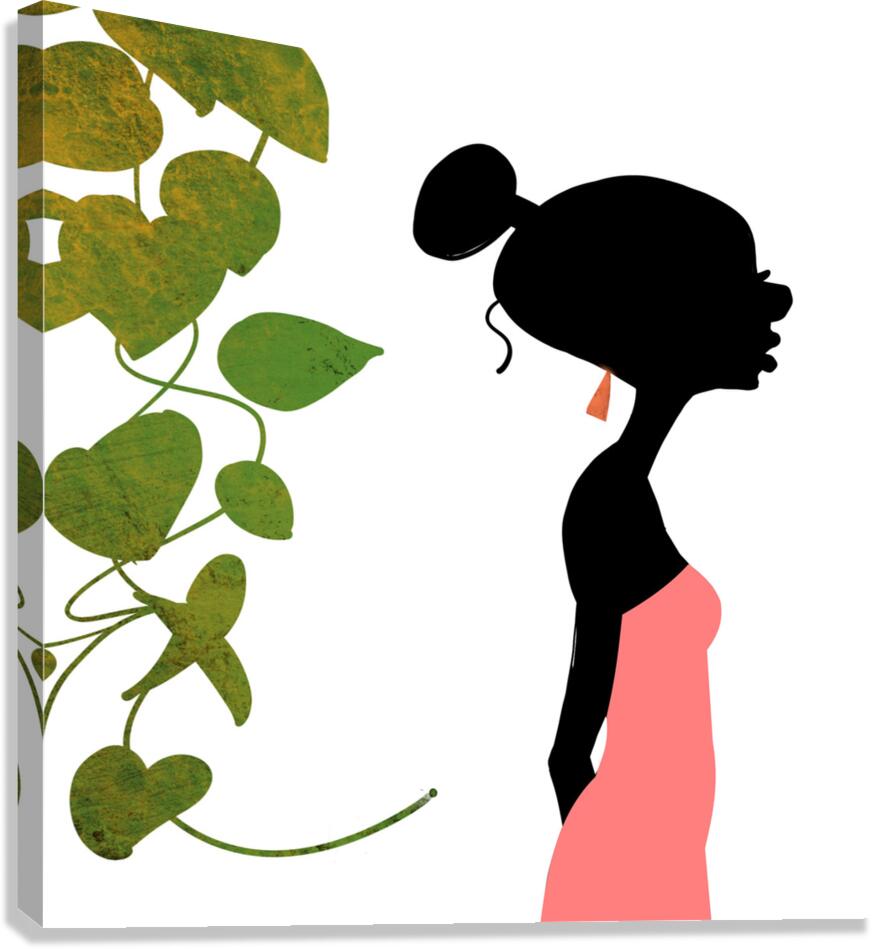 girl & vine Canvas Print