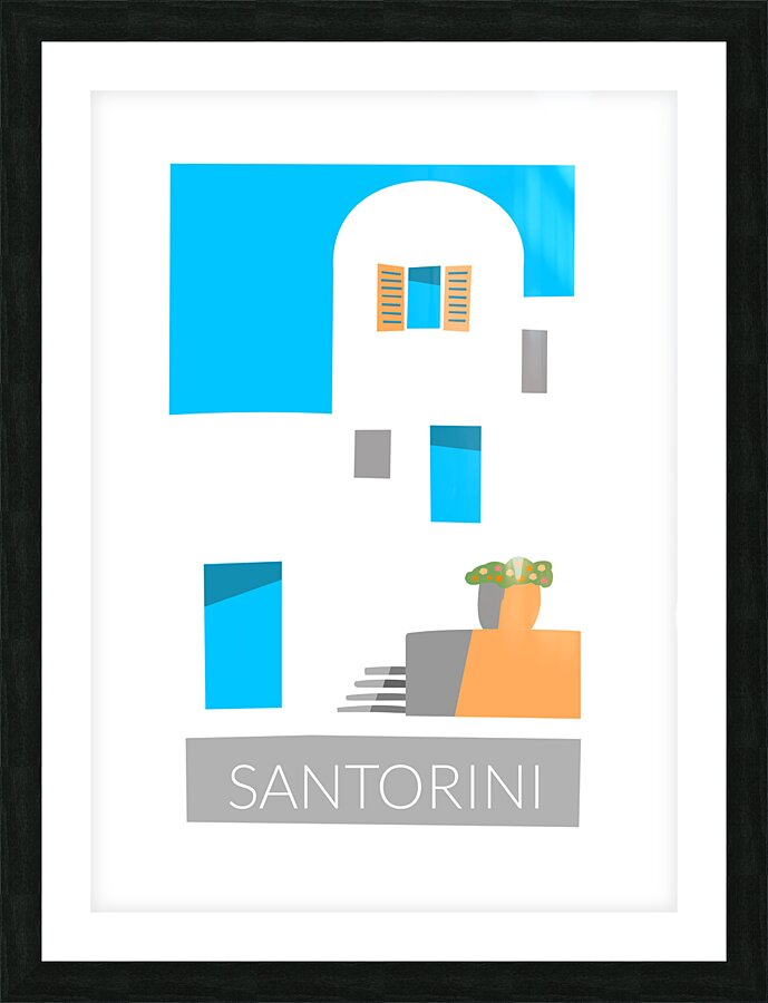 SANTORINI 50 70 PNG Picture Frame print