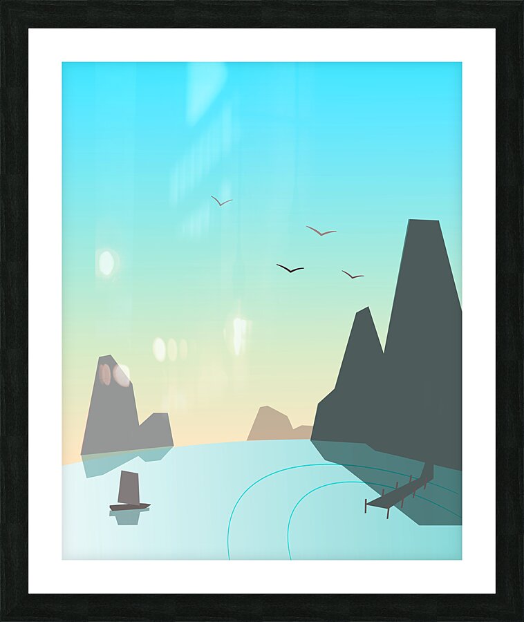 peaceful bay Picture Frame print