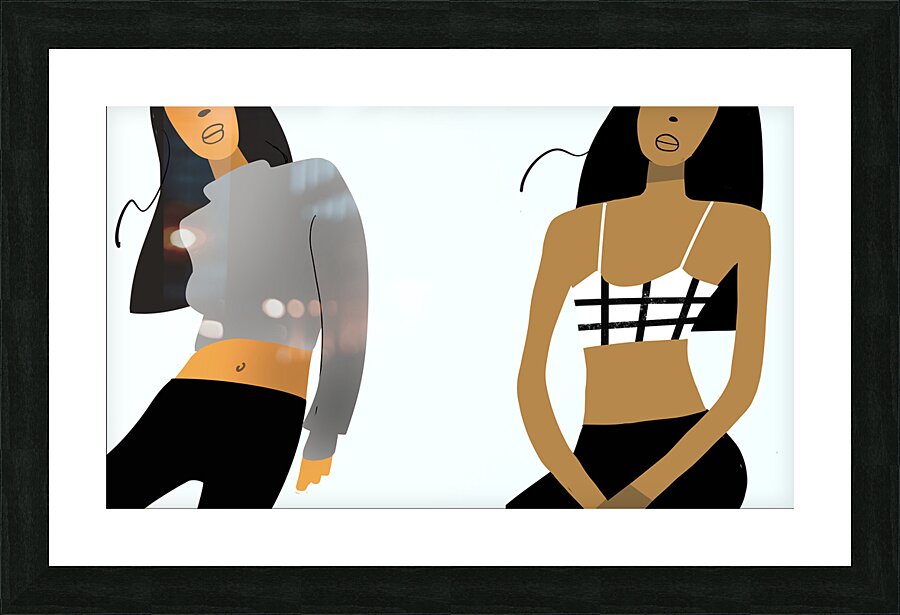 femme two Picture Frame print