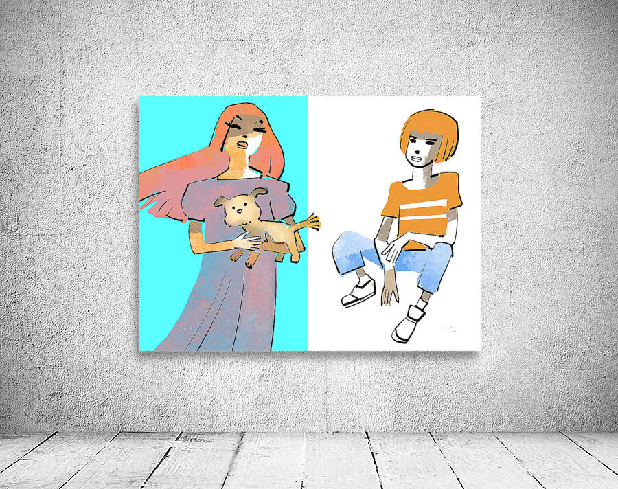 1  two with dog Wall Preview